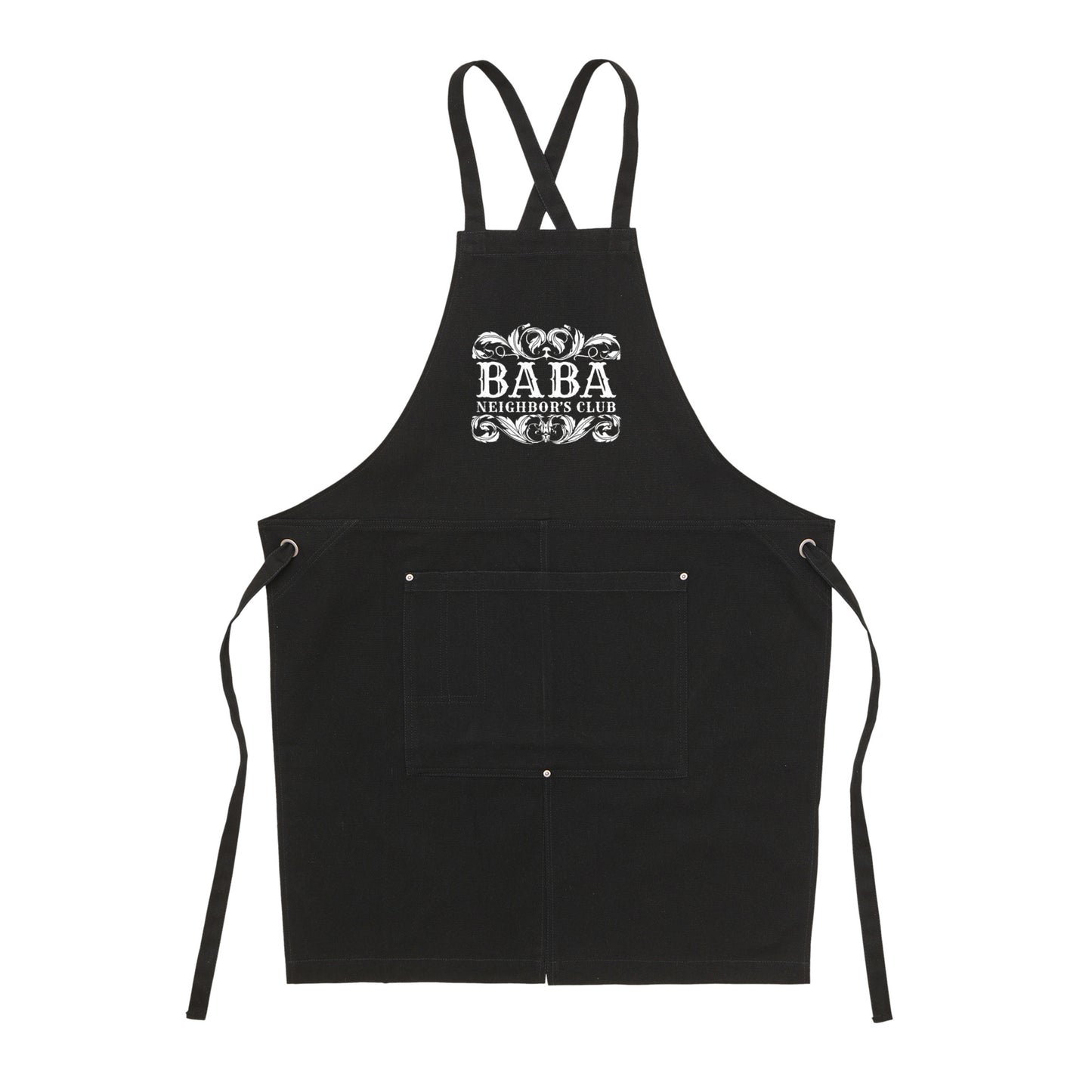 BNC ORNAMENT / PRINT HEAVY CANVAS WORK APRON black image