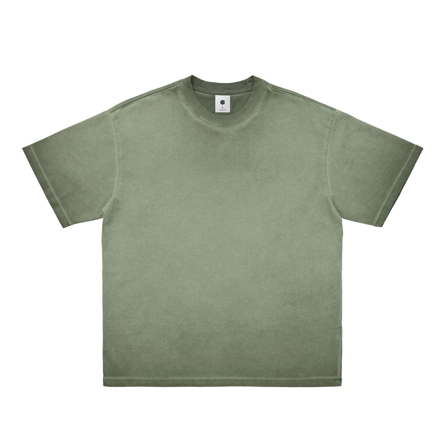 BNC MONOGRAM / BACK PRINT HEAVYWEIGHT SET-UP S/S TEE green-gray image