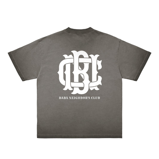 BNC MONOGRAM / BACK PRINT HEAVYWEIGHT SET-UP S/S TEE gray image