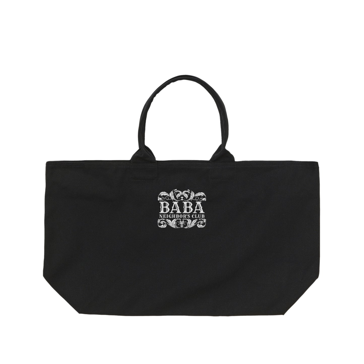 BNC ORNAMENT / EMBROIDERY HEAVY CANVAS ZIP TOTE BAG black image