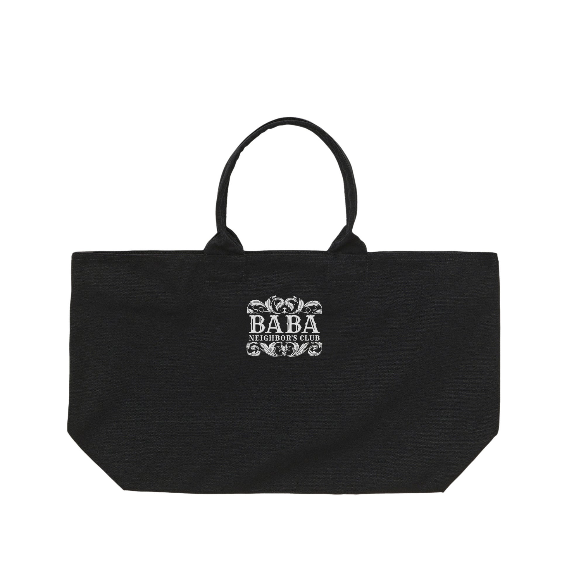 BNC ORNAMENT / EMBROIDERY HEAVY CANVAS ZIP TOTE BAG black image