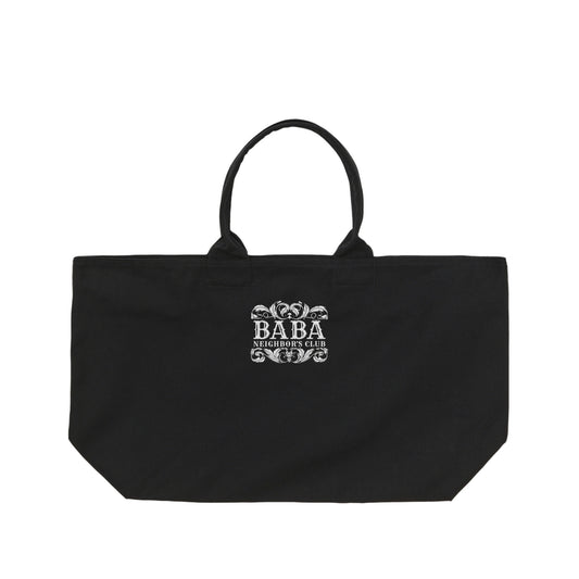 BNC ORNAMENT / EMBROIDERY HEAVY CANVAS ZIP TOTE BAG black image