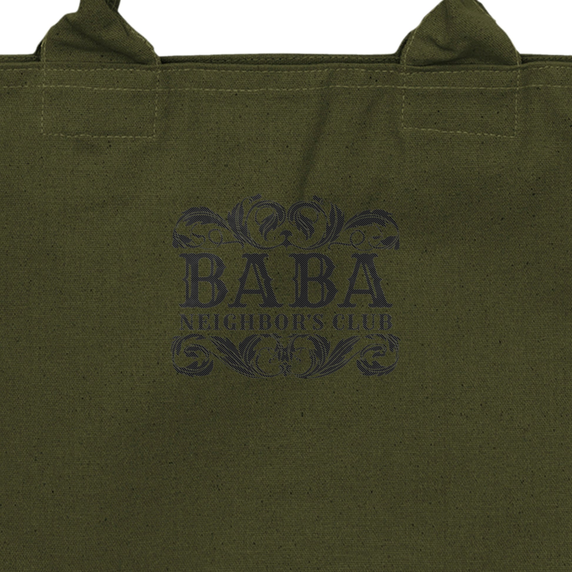 BNC ORNAMENT / EMBROIDERY HEAVY CANVAS ZIP TOTE BAG od image