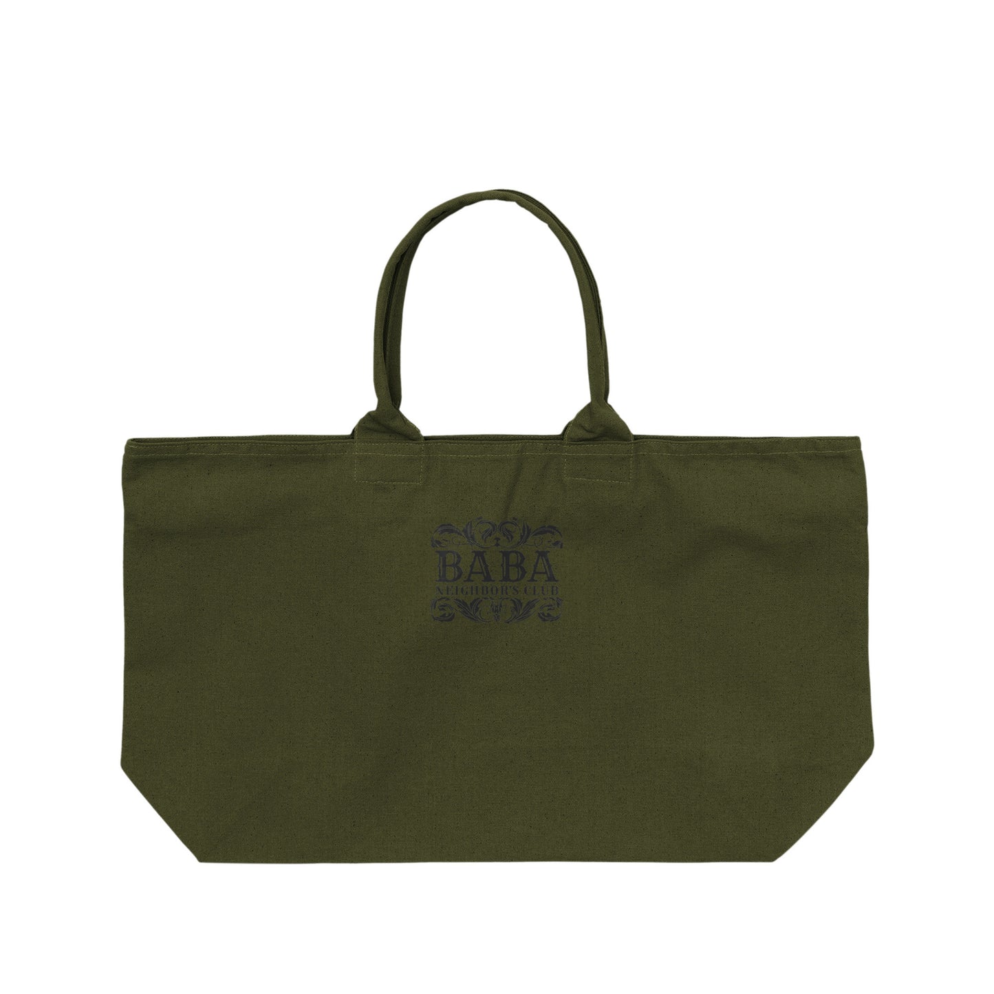 BNC ORNAMENT / EMBROIDERY HEAVY CANVAS ZIP TOTE BAG od image