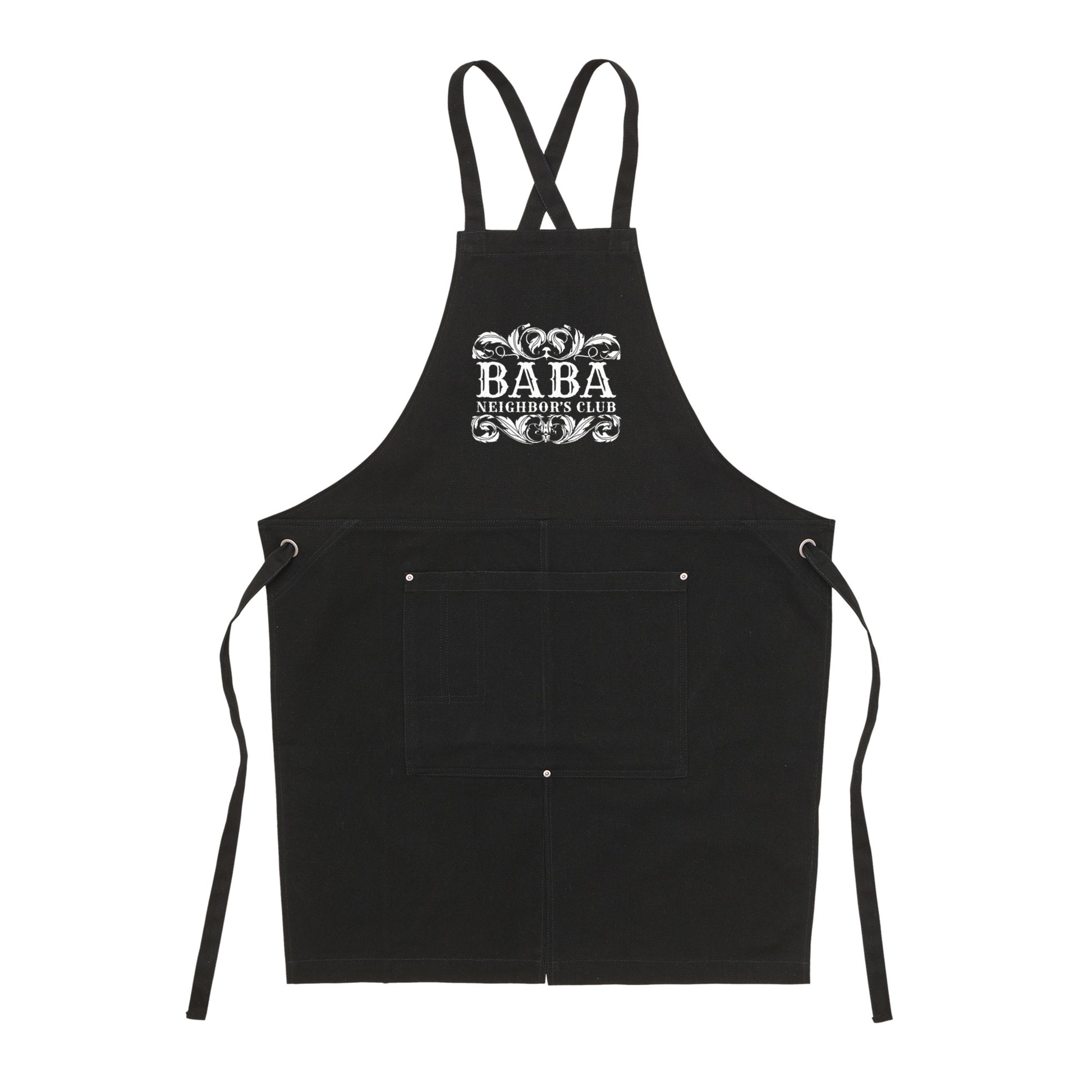 BNC ORNAMENT / PRINT HEAVY CANVAS WORK APRON black image
