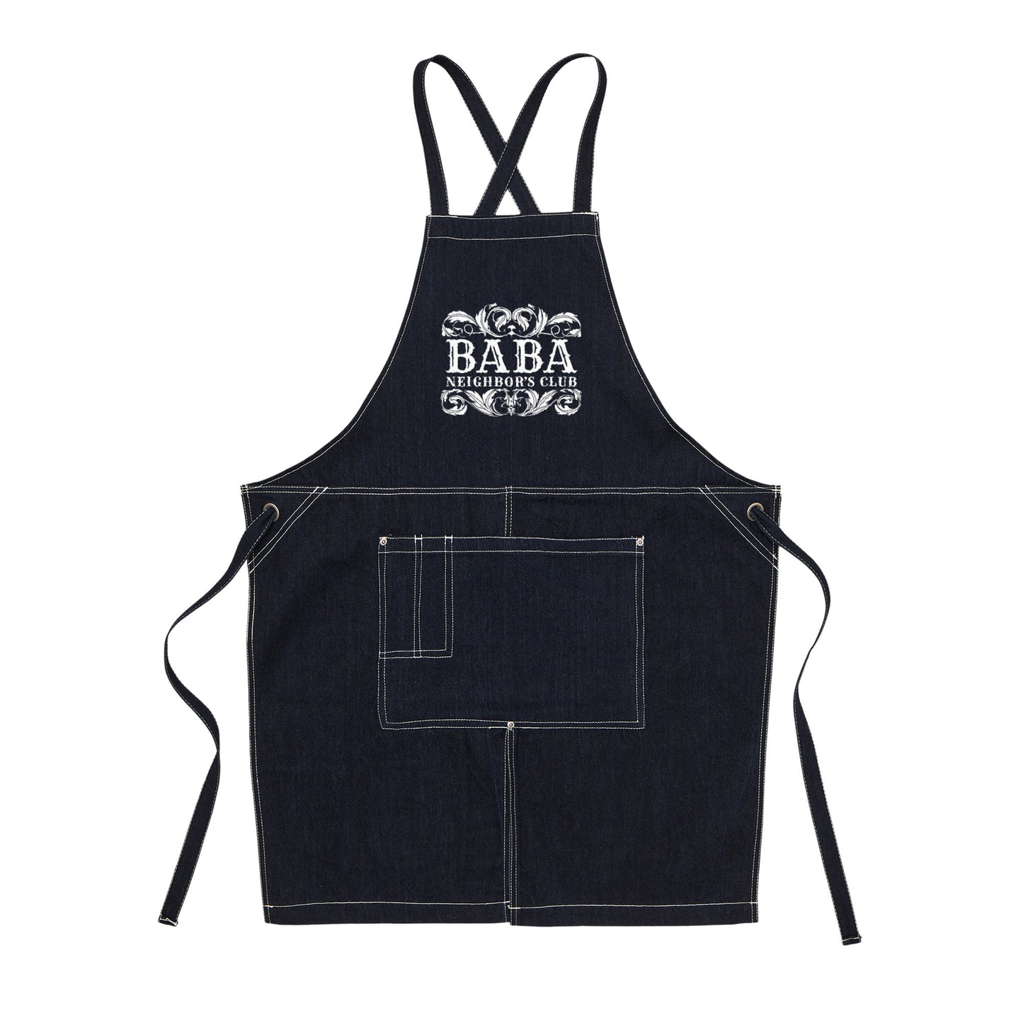 BNC ORNAMENT / PRINT HEAVY CANVAS WORK APRON dark-indigo image