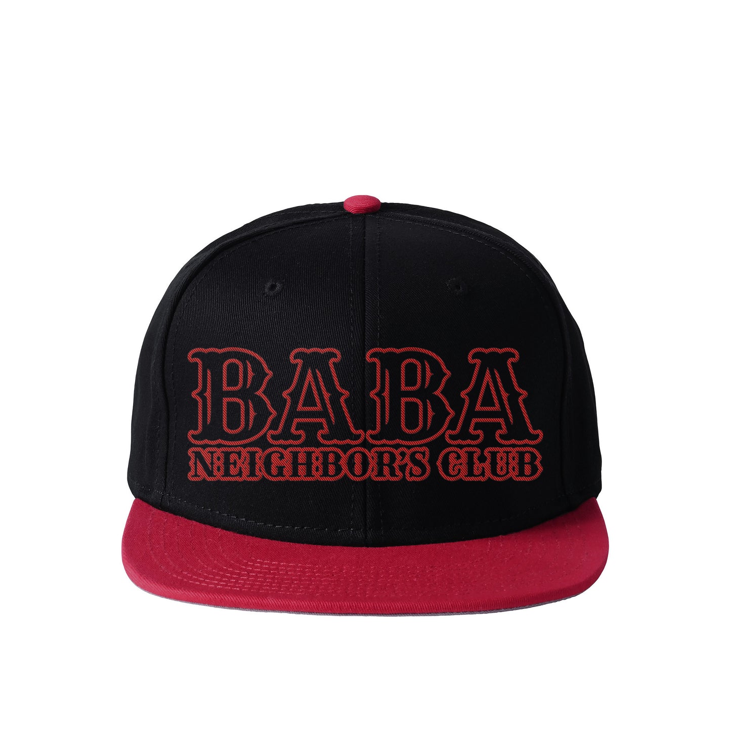 BNC LOGO / EMBROIDERY 6 PANEL SNAPBACK CAP red-x-black image